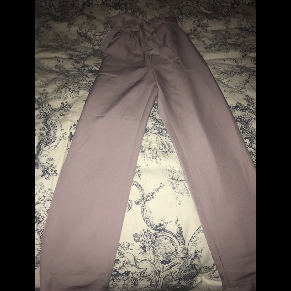 Street wear society wide leg tie trouser